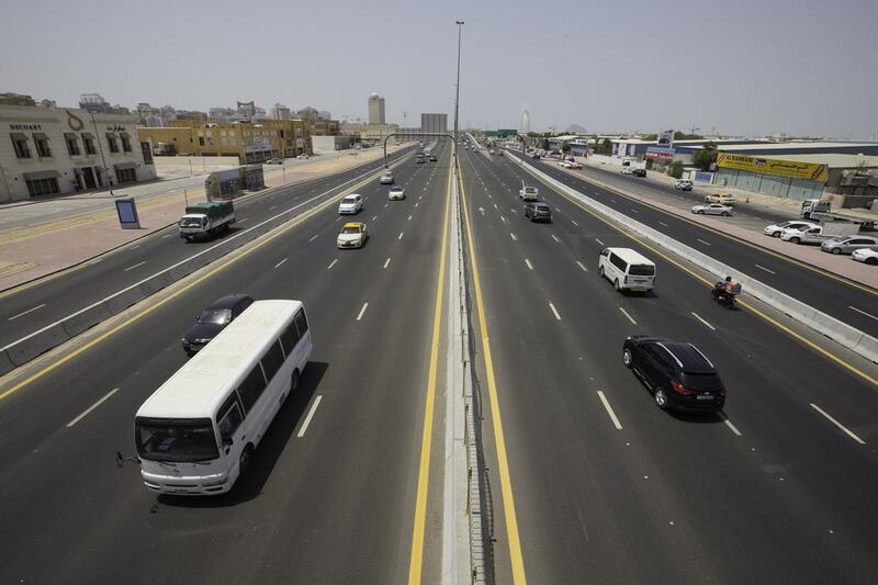 As part of the RTA’s five-year internal roads project new routes have been added in Hatta, Al Quoz 2, 3 and 4, Al Qusais 3, Al Khawaneej 1, as well as Al Barsha 1, 2 and 3. Jaime Puebla / The National  