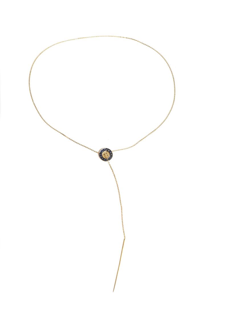 Button, needle and thread necklace; Dh4,200