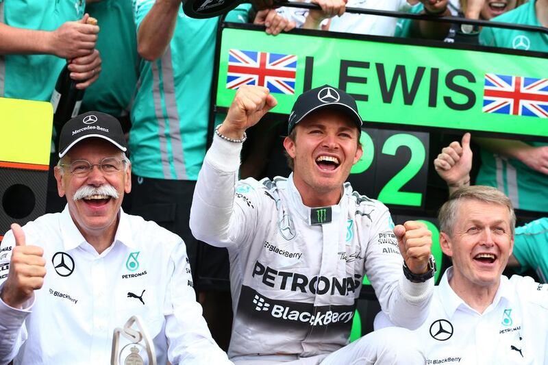 MONTE-CARLO, MONACO - MAY 25:  Nico Rosberg of Germany and Mercedes GP celebrates following his victory during the Monaco Formula One Grand Prix at Circuit de Monaco on May 25, 2014 in Monte-Carlo, Monaco.  (Photo by Mark Thompson/Getty Images)