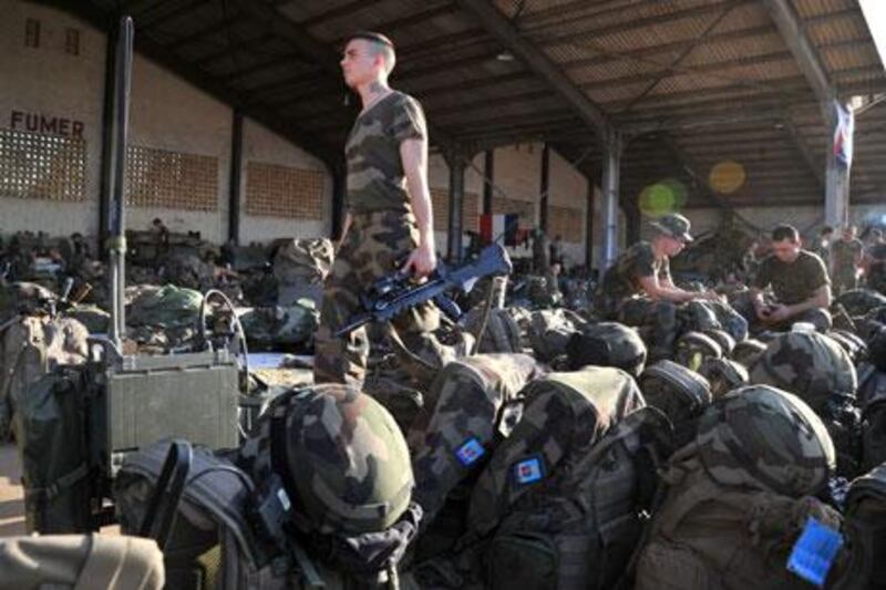 There are 750 French soldiers stationed in Mali, the French president said on Tuesday. Issouf Sanogo / AFP