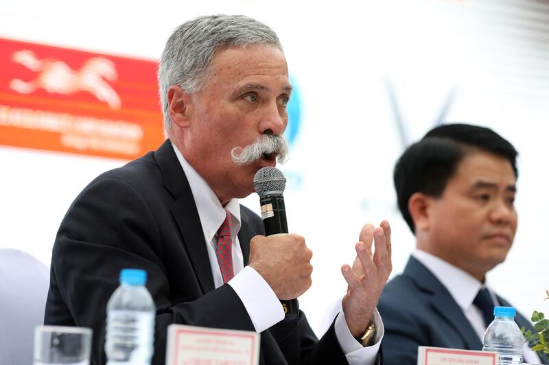 epa07147692 Formula One Group Chairman and CEO, Chase Carey speaks during a press conference announcing Vietnam the twenty second country in the world to be hosting the Formula One Grand Prix in 2020, in Hanoi, Vietnam 07 November 2018. This will be the third race to be established in south-east Asia following Malaysia and Singapore.  EPA/LUONG THAI LINH