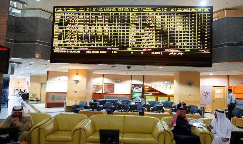 The Abu Dhabi Stock Exchange. Sammy Dallal / The National