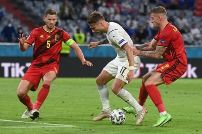 Belgium's Jan Vertonghen, left, and Toby Alderweireld, right, formed a rock-solid partnership at the back for an entire generation. AFP