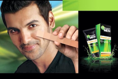 John Abraham in an advertisement for Garnier Men.