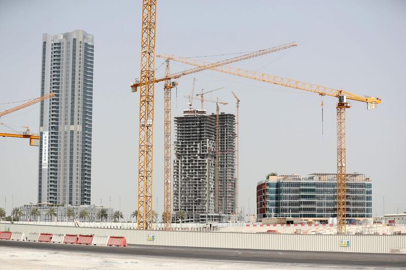 Abu Dhabi, United Arab Emirates - June 5th, 2018: Standalone. Construction. Building work on Al Reem Island. Tuesday, June 5th, 2018 at Al Reem Island, Abu Dhabi. Chris Whiteoak / The National