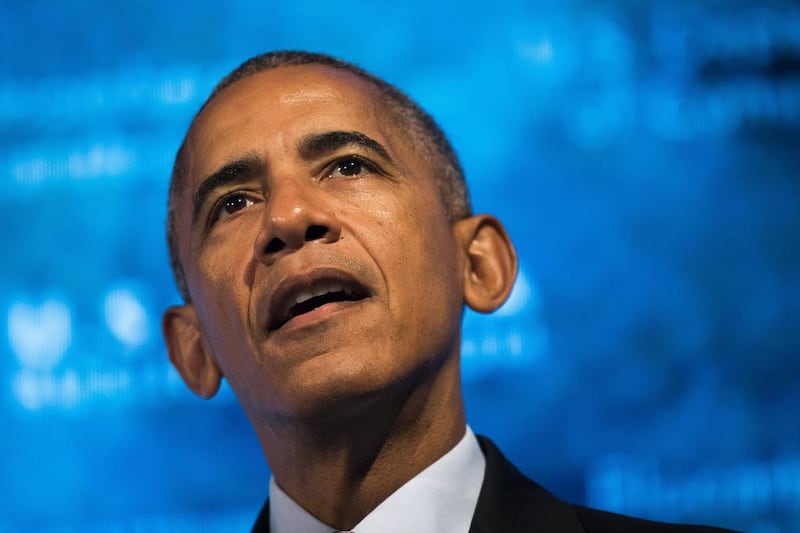 US president Barack Obama speaks at the US-Africa Business Forum at the Plaza Hotel, in New York City. Drew Angerer / EPA