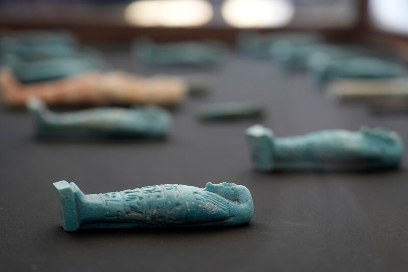 Some of the artefacts discovered at the Saqqara necropolis. AP Photo