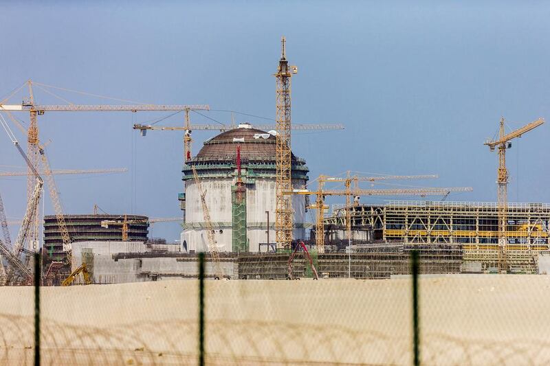 The UAE nuclear power plant site Unit 1 at Barakah, pictured in September 2014. Wam