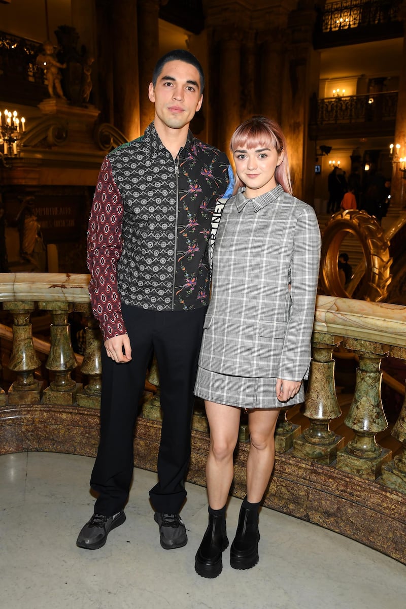 Reuben Selby and Maisie Williams attend the Stella McCartney show (Photo by Pascal Le Segretain/Getty Images)