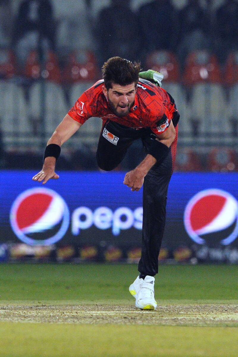 Lahore Qalandars captain Shaheen Afridi led the way with the ball against Multan. AFP