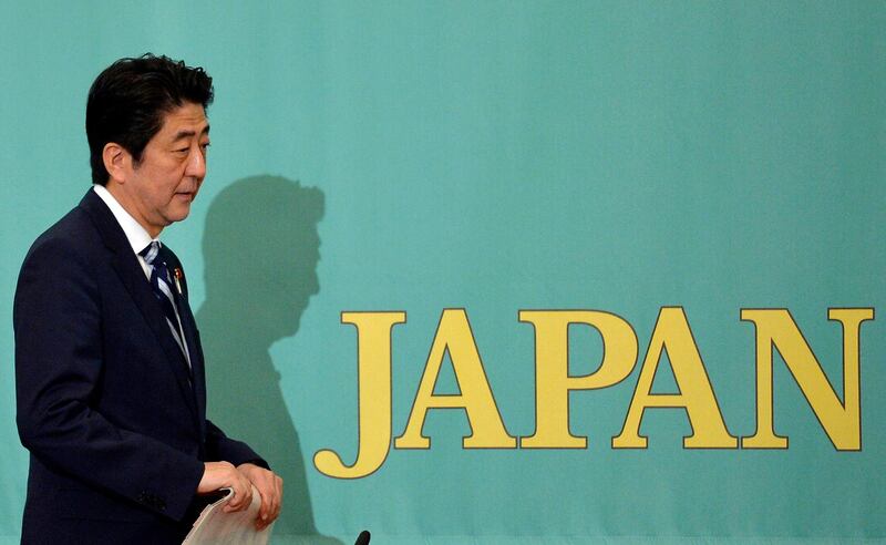 Japanese Prime Minister Shinzo Abe arrives at a debate with party leaders at Japan National Press Club in Tokyo, Japan, 03 July 2013. EPA