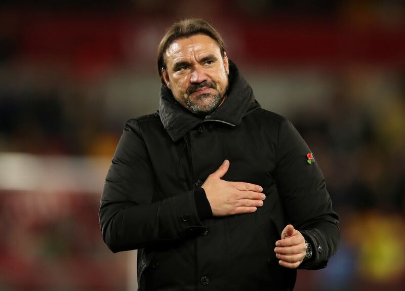 Norwich City manager Daniel Farke after the 2-1 win over Brentford at the Brentford Community Stadium. The German was sacked by the Premier League club hours later. Reuters