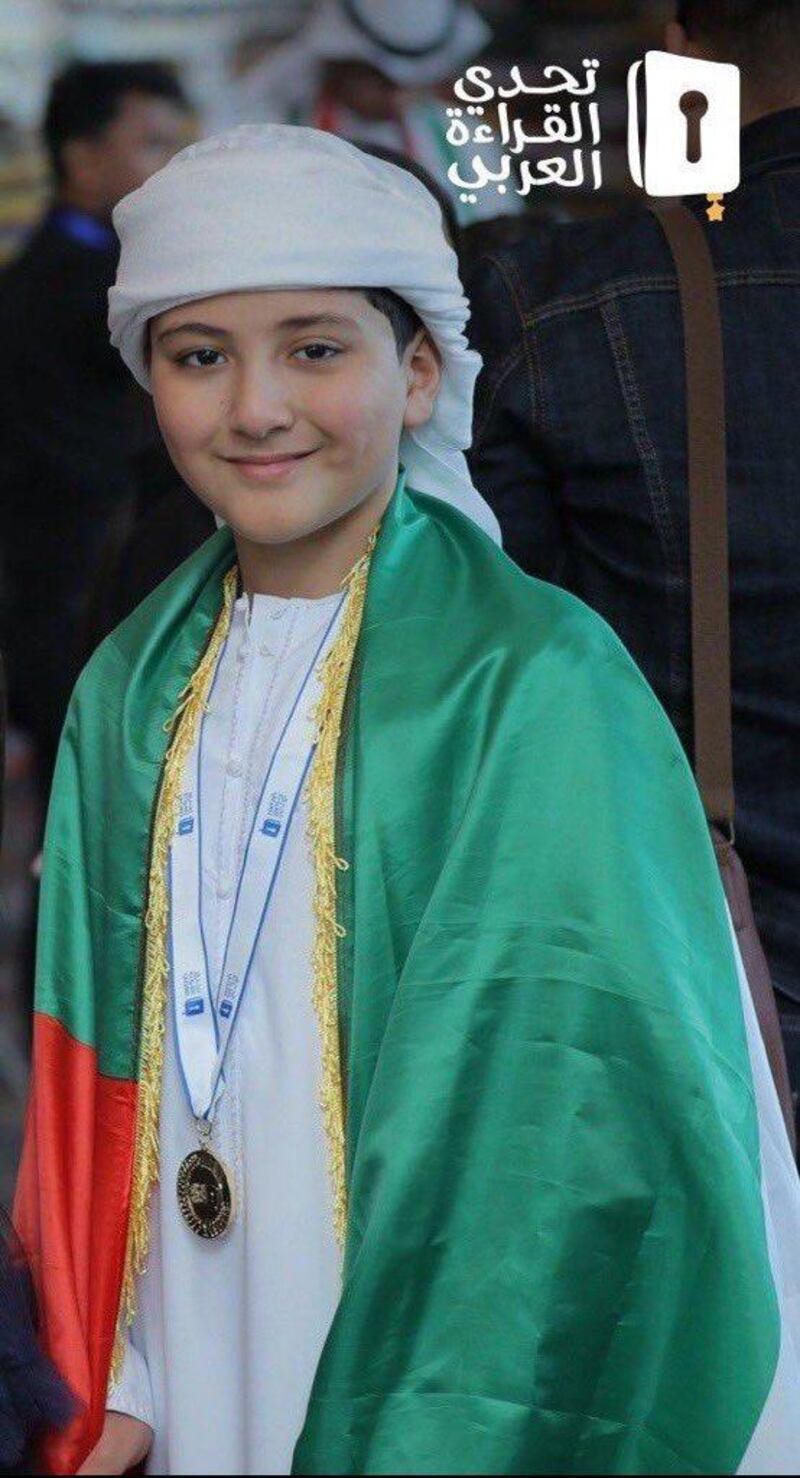 Sultan Al Mazroui, an 11-year-old Emirati boy, has won the national round of this year’s Arab Reading Challenge. 