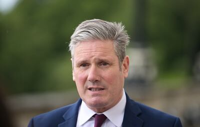 Labour Party leader Sir Keir Starmer during a visit to Belfast, Northern Ireland, last week. Despite scandals engulfing Boris Johnson, some voters still prefer him as prime minister. Getty.
