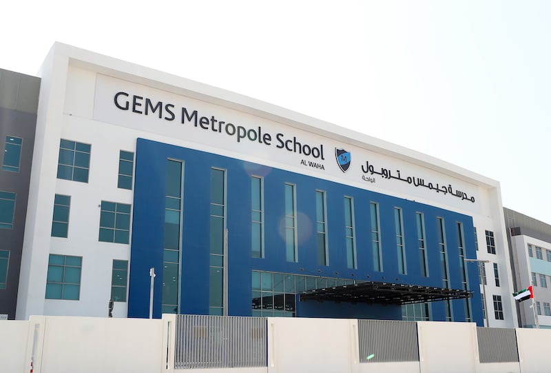 The Gems Metropole School in Al Waha. Pawan Singh / The National