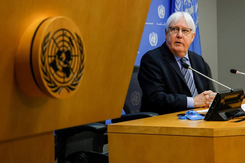 Martin Griffiths visited Port Sudan as the UN is calling for a ceasefire in the country. Reuters