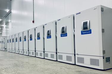 The 32 new freezers will bring storage capacity for vaccines requiring ultra-cold temperatures to 11.4 million vials. Courtesy: Hope Consortium