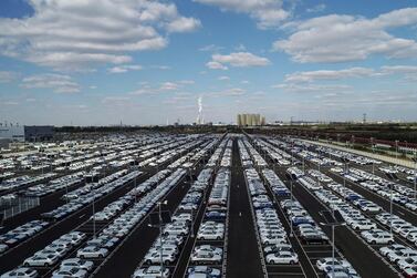 BMW cars at a BMW factory in Shenyang in China. - AFP 