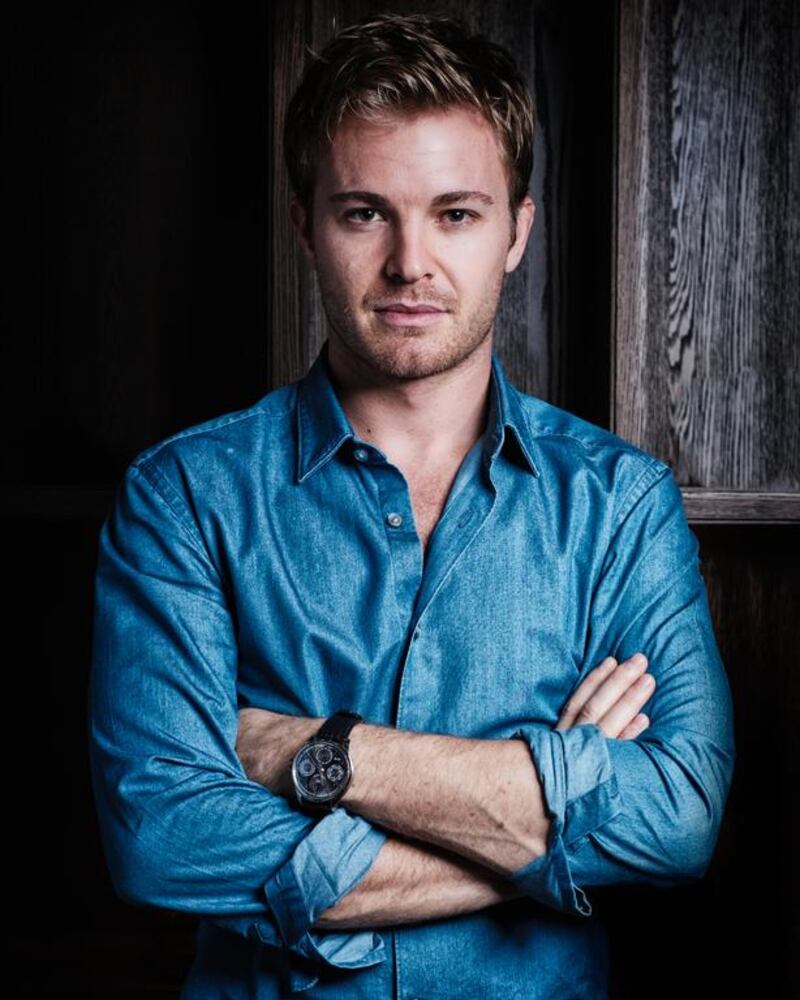 Nico Rosberg sports an IWC Portugieser watch. Waleed Shah