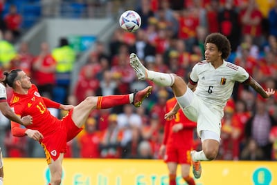 Wales captain Gareth Bale in action with Belgium's Axel Witsel. EPA