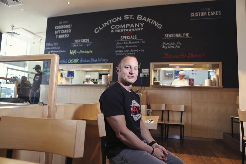 Hisham Samawi, the owner of Clinton Street Baking Company, says Dubai is a more complicated market compared to New York. His franchise owns several food trucks and is looking into franchising to compete with international brands. Sarah Dea / The National