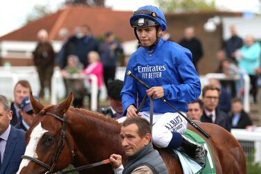 Jockey Mickael Barzalona on Earthlight after winning the Middle Park Stakes at Newmarket. Press Association