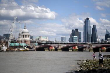 View from the River Thames in London. The UK's Royal Institution of Chartered Surveyors has warned that Brexit uncertainty is forcing sellers of luxury homes to accept lower prices. EPA.