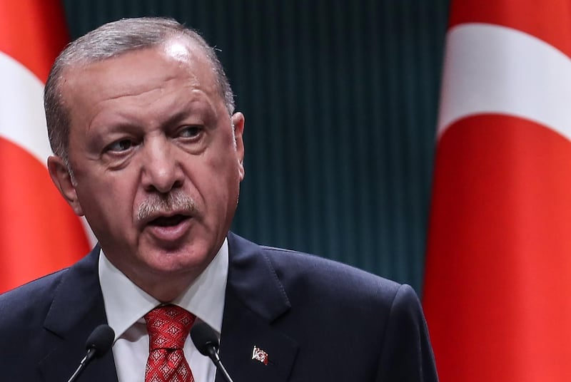 Turkish President Recep Tayyip Erdogan has called for dialogue while still pushing ahead with a Mediterranean gas development plan that has outraged Greece. AFP