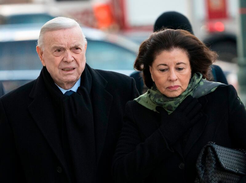 José Maria Marin of Brazil, one of three defendants in the FIFA scandal, arrives at the Federal Courthouse in Brooklyn on December 13, 2017 in New York.                             
Closing arguments are expected in the FIFA corruption trial with three South American ex-football officials in the dock in connection with the largest graft scandal in the world's most popular sport. / AFP PHOTO / Don EMMERT