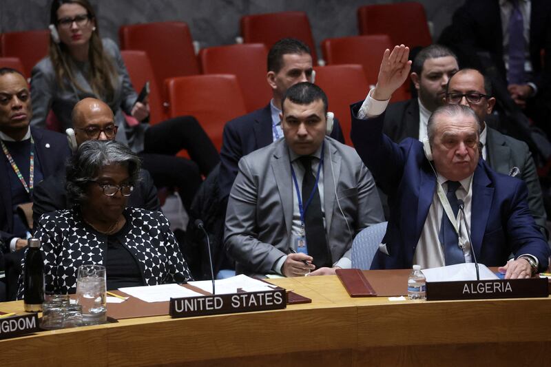 The US vetoed a UN Security Council resolution on Tuesday, one led by Algeria that called for an immediate ceasefire in Gaza. Reuters