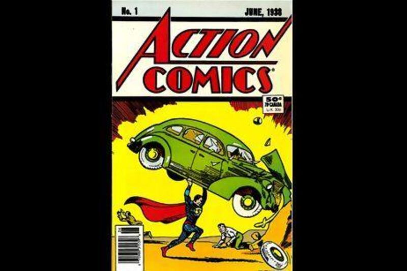 The first Superman comic book from 1938. Courtesy Action Comics