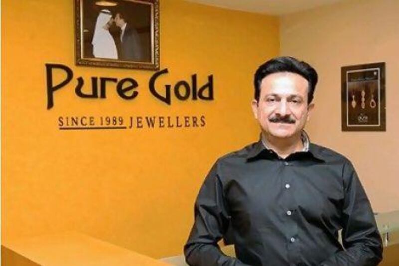 Firoz Merchant, the chairman and founder of Pure Gold Jewellers, says volatility in the gold price is confusing consumers. Pawan Singh / The National
