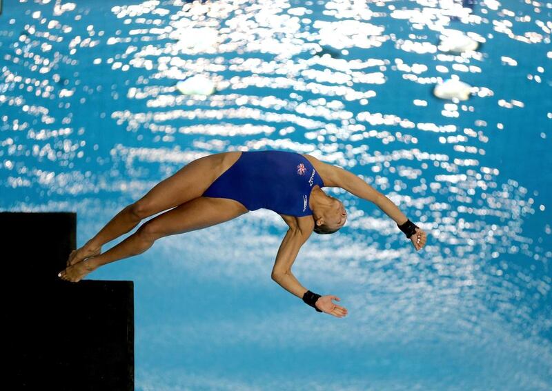 Tonia Couch of Great Britain dives at the Fina Diving World Series 2014 at the Hamdan Sports Complex. Francois Nel / Getty Images   