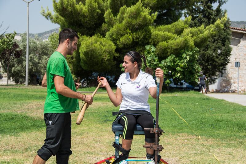 Alia Issa during training in preparation for the Tokyo Paralympic Games.