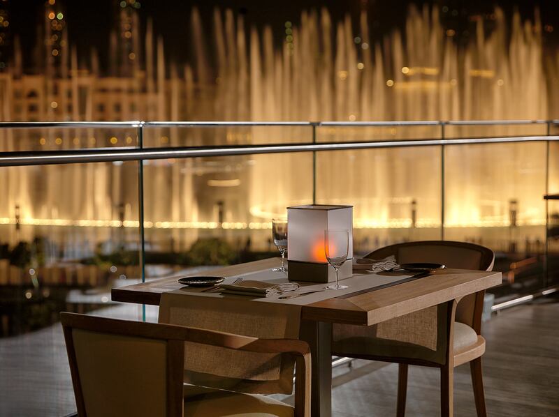 The hotel has impeccable views of the Dubai Fountain
