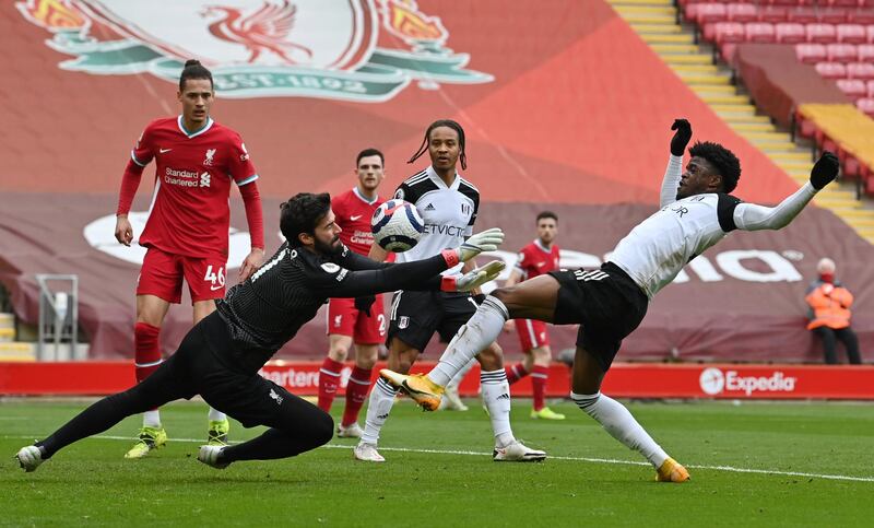 LIVERPOOL RATINGS: Alisson Becker - 6. The Brazilian made a brave save to deny Maja in the six-yard box but had little to do overall. He had no chance with the goal. Reuters