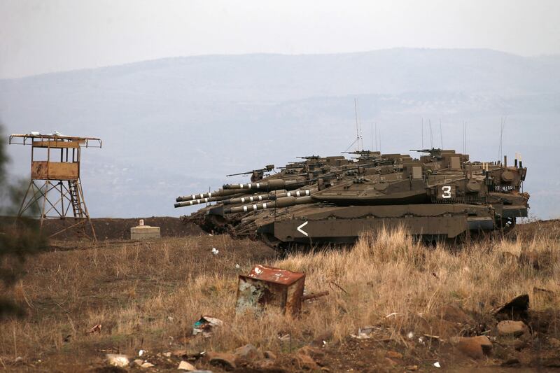 The Israeli military said tanks stationed in the Golan Heights fired warning shots after spotting 'suspicious figures'.  AFP