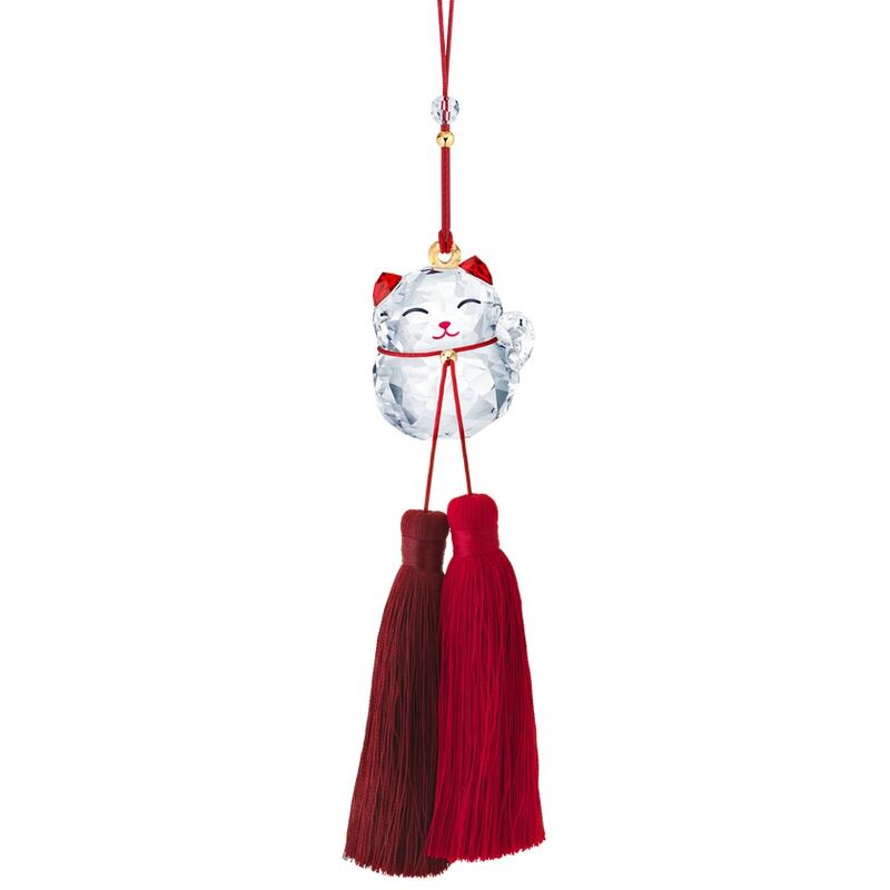 Lucky Cat Ornament, Dh380, Swarovski.ae. Photo: Swarovski