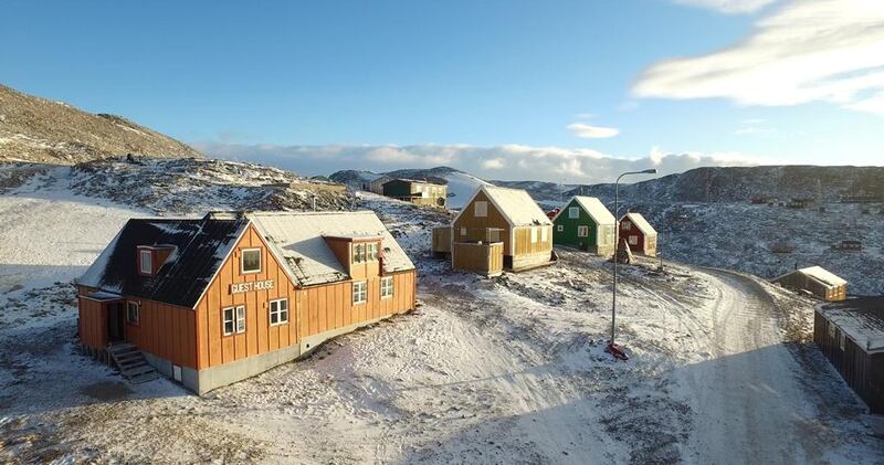 The remote hotel is the only one in tiny Ittoqqotoormiit, Greenland. Courtesy Hotels.com