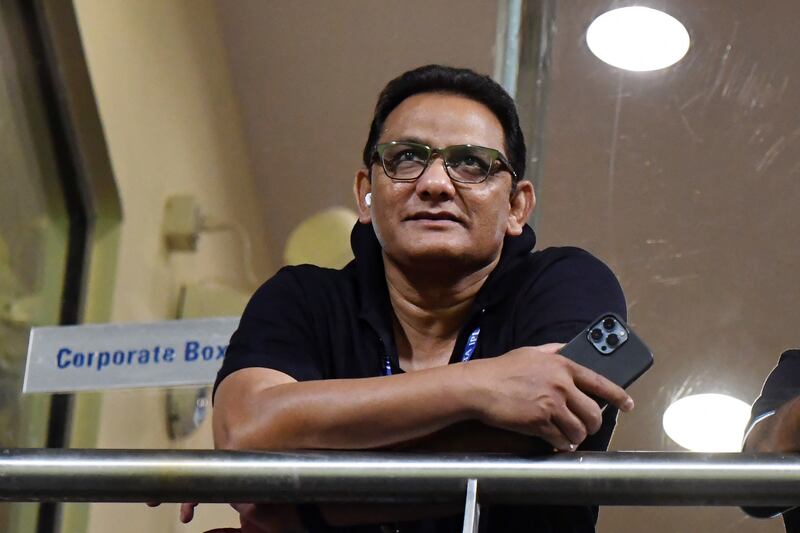 Former Indian captain and member of parliament Mohammed Azharuddin during the IPL 202 opener between Chennai Super Kings and Kolkata Knight Riders at the Wankhede Stadium. Sportzpics for IPL