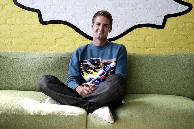 Evan Spiegel, the chief executive of Snapchat, dropped out of Stanford University in 2012, three classes shy of graduation, to move back to his father’s house and work on Snapchat. Spiegel’s fast-growing mobile app lets users send photos, videos and messages that disappear a few seconds after they are received. Jae C Hong / AP Photo; Peter Macdiarmid / Getty Images