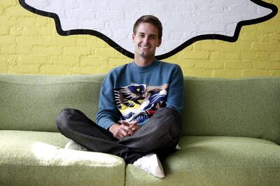 Evan Spiegel, chief executive of Snapchat, said 2021 was an exciting year for Snap and it made significant progress growing its business. AP