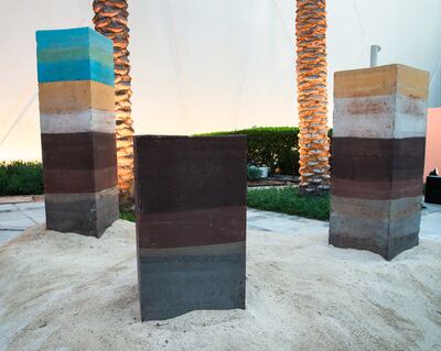 Shaheeq was made with rammed earth and coloured using mineral pigments. Victor Besa / The National