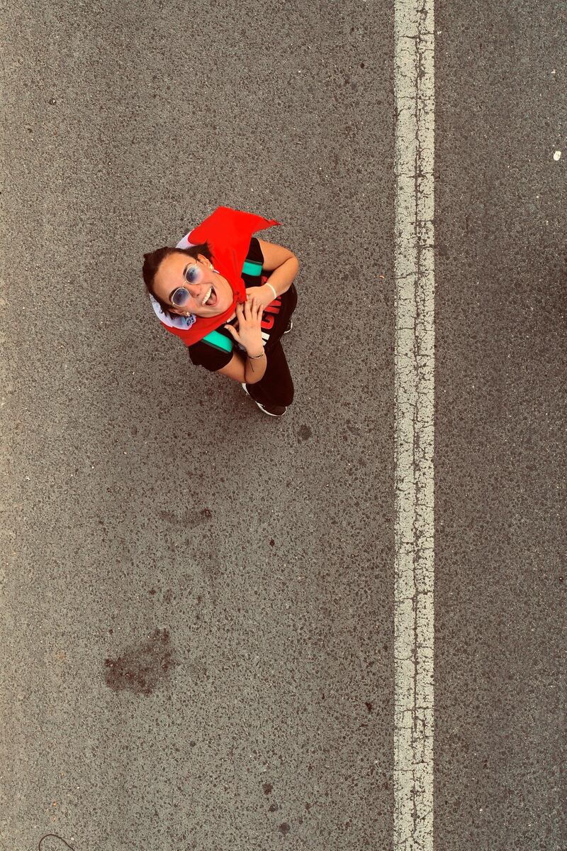 Drone images of Human Chain in Tripoli, Lebanon.  Photo by Omar Imadi