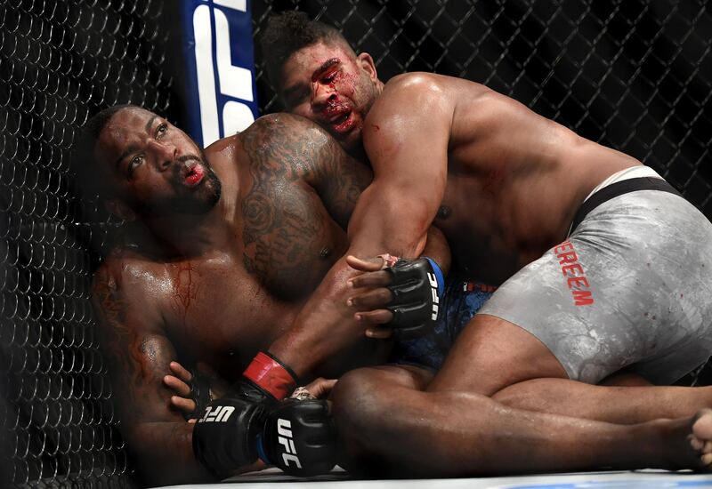 Alistair Overeem fights Walt Harris in their Heavyweight bout during UFC Fight Night at VyStar Veterans Memorial Arena. AFP