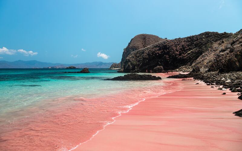7. Pink Beach, Indonesia. Getty Images