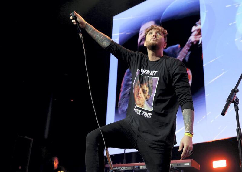 LONDON, ENGLAND - NOVEMBER 18: James Arthur performs live on stage during 'Music 4 Mental Health' at The Roundhouse on November 18, 2018 in London, England. (Photo by Simone Joyner/Getty Images)