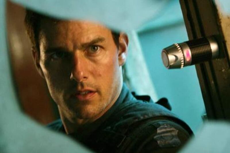 Tom Cruise is Ethan Hunt in Mission: Impossible III, a 2006 action movie from J.J. Abrams.

Courtesy of Paramount Pictures