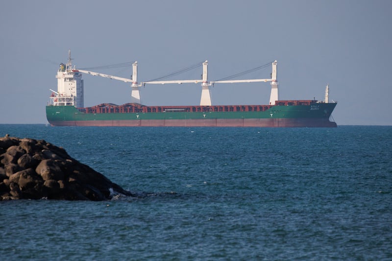 A cargo ship seen at sea near Djibouti. According to the US Navy, Iran has 'attacked or seized' about 20 internationally flagged merchant vessels since 2021. Getty Images