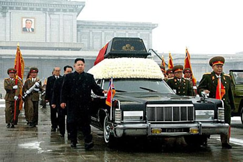 Kim Jong-un, the 'Great Successor' leads the funeral procession of his father, Kim Jong-un.